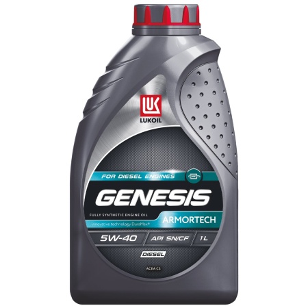 Масло ЛУКОЙЛ GENESIS моторное 5W40 ARMORTECH DIESEL 1 л. (синтетика)