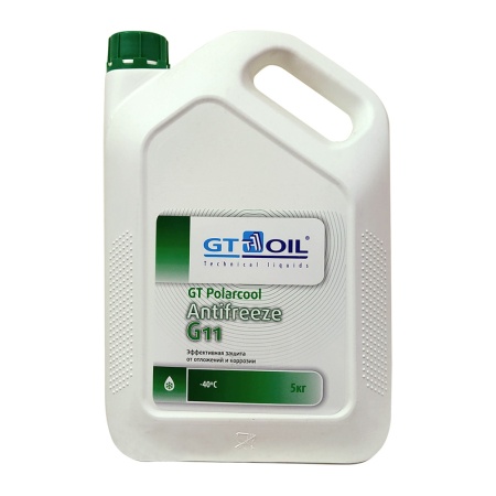 Жидкость охлаждающая "Антифриз" G11 GT OIL GT Polarcool готовый 5л (зеленый)