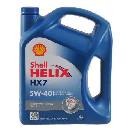 Масло Shell моторное 5W40 HX 7 A3/B3, A3/B4, SN/CF, SG+ 4л (полусинтетика)