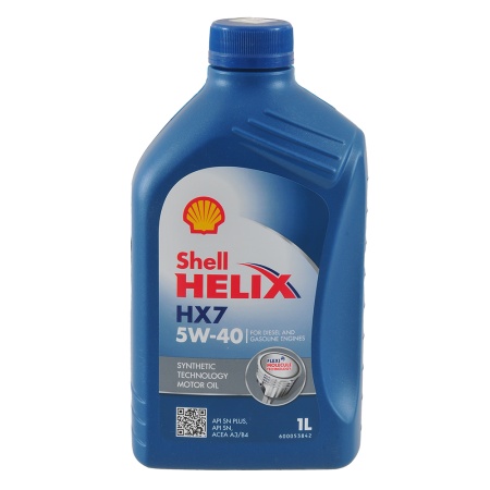 Масло Shell моторное 5W40 HX 7 A3/B3, A3/B4, SN/CF, SG+ 1л (полусинтетика)