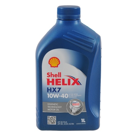 Масло Shell моторное 10W40 Helix HX 7 A3/B3, A3/B4, SN/CF 1л  (полусинтетика)